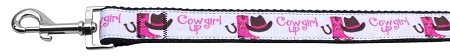 Cowgirl Up Nylon Ribbon Pet Leash 1 wide 4ft